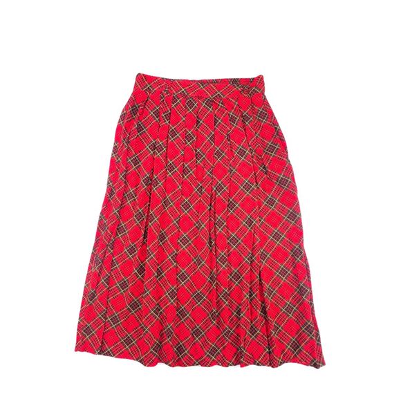 Briggs New York Dresses & Skirts - VTG Briggs New York Skirt Medium Red Tartan Pleated Schoolgirl Scottish Plaid